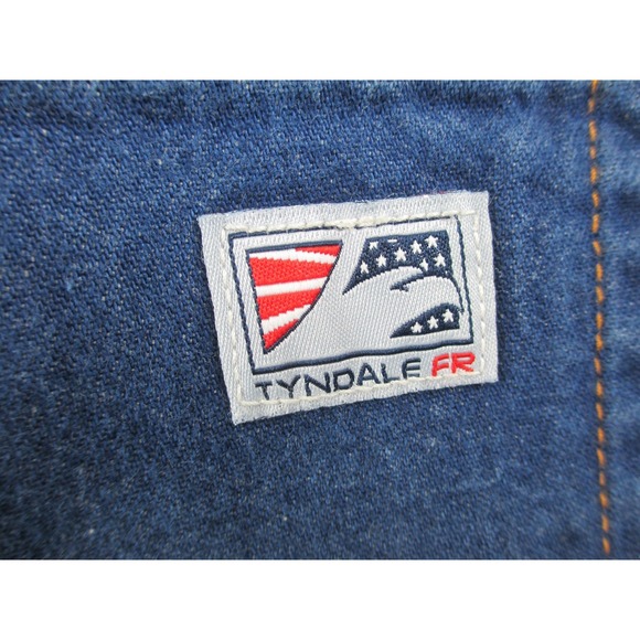 Tyndale FR Pants Mens 50 Blue Denim Jeans Cotton Pockets HEMMED Sioux 48X30* - Picture 8 of 15